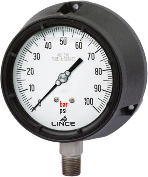 Lince Bourdon Tube Pressure Gauge Model 119A